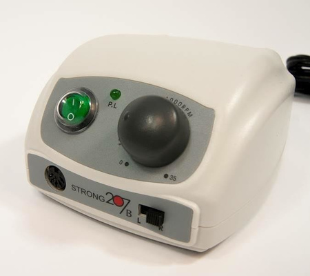 Mikrosilnik protetyczny STRONG 207B/102L 65W 35 000 RPM SAESHIN do laboratoriów protetycznych i stomatologii