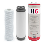 Zestaw filtrów do demineralizatora HLP 60p Hydrolab – prefiltr osadowy, filtr węglowy GAC, filtr jonowymienny
