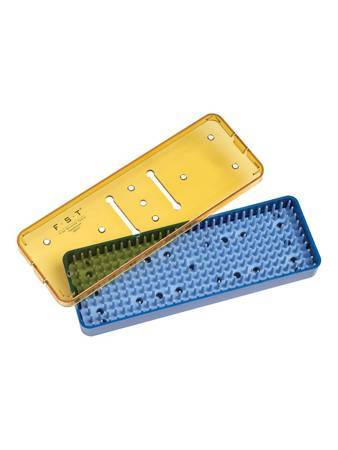 Pojemnik do sterylizacji narzędzi Ultem® 19x7x2 cm, jednopoziomowy, z matą silikonową, FST