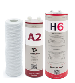 Zestaw filtrów do demineralizatora HLP 20p Hydrolab – prefiltr osadowy, filtr A2, filtr jonowymienny H6