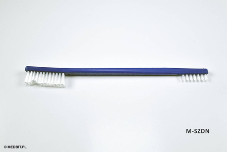 Szczotka dwustronna do czyszczenia narzędzi z miękkim nylonowym włosiem, sterylizowana w autoklawie, 17,8 cm – MEDBIT.PL