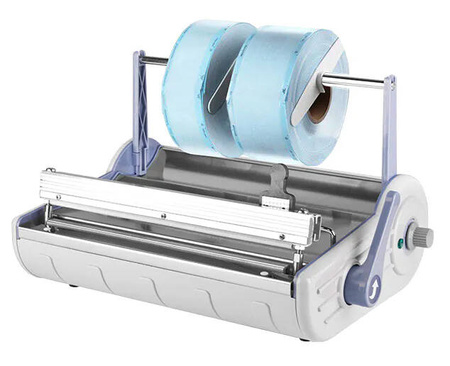 Zgrzewarka impulsowa do rękawów papierowo-foliowych Lafomed F-300A, szerokość zgrzewu 10 mm, 300 mm, stal nierdzewna