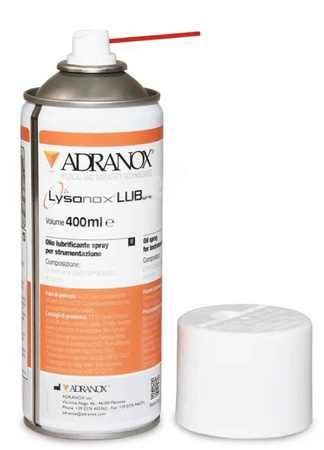 LysonoxLUB SPRAY 400 ml – Profesjonalny środek do konserwacji i ochrony narzędzi medycznych, stomatologicznych, kosmetycznych i laboratoryjnych Adranox