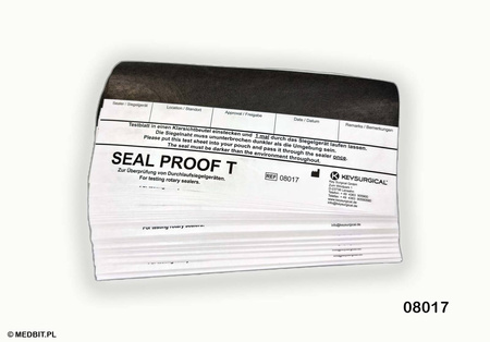 Test skuteczności zgrzewu Seal PROOF PLASMA do opakowań z Tyveku, 100 sztuk, INTER LOCK, kontrola zgrzewarek medycznych
