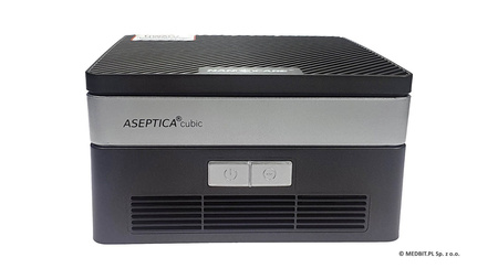 Aseptica Cubic Black – Dezynfektor i Oczyszczacz Powietrza z Lampą UV-C, HEPA H13, Jonizacją i Aromaterapią, 15 m², VOLTEA Poland