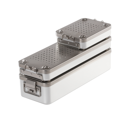 Kontener do sterylizacji MELAG 15K SteriHero 18x12x4,5 cm z 100 filtrami jednorazowymi, pojemnik medyczny