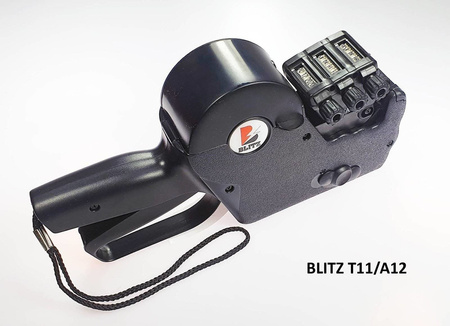 Metkownica alfanumeryczna 3-rzędowa BLITZ T11/A12 do etykiet 28x29 mm – profesjonalna metkownica do sterylizacji