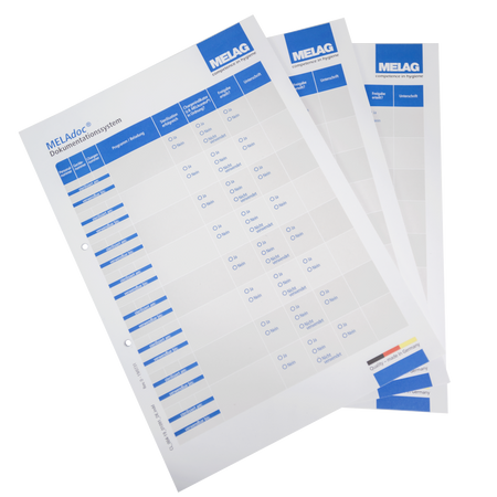 Arkusze dokumentacji MELAdoc do autoklawów MELAG – 10 bloków po 100 szt. (1000 arkuszy) – formularze sterylizacji