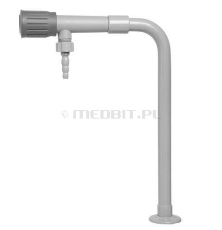 Kran laboratoryjny nablatowy do wody demineralizowanej grey HYDROLAB 300 mm GW 1/2" A-KR-TOF-1