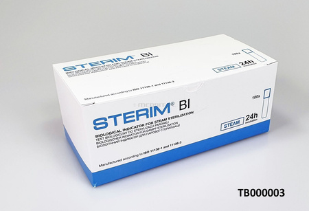 Testy biologiczne ampułkowe STEAM STERIM 24H do autoklawów, 121–134°C, 100 szt., Geobacillus stearothermophilus, MEDBIT.PL