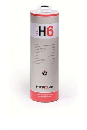 Filtr jonowymienny HYDROLAB H6 5000ml do demineralizacji wody, żywica H+/OH-, kompatybilny z demineralizatorami HLP, Basic, Technical PLUS, SPRING