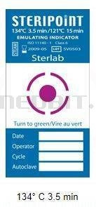 Wskaźniki chemiczne STEAM Klasa 6 STERIPOINT 134°C/3,5 min 121°C/15 min do autoklawu parowego 250 szt. STERLAB