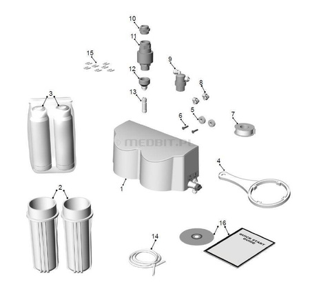 Demineralizator wody PURE 100 do autoklawów BRAVO G4, CEFLA, 120 l wydajności, kod M7C200010