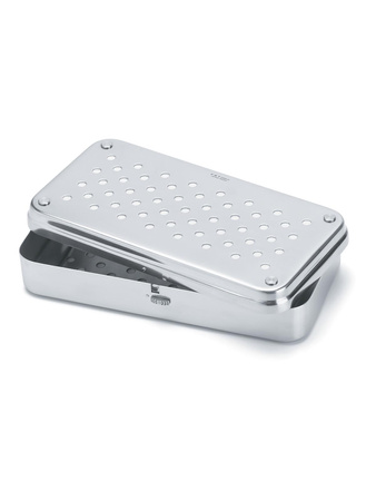 Pojemnik do sterylizacji narzędzi ze stali nierdzewnej z filtrami 20x10x4 cm FST do autoklawu