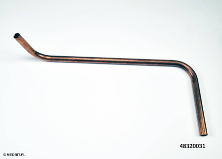Rurka miedziana generator–komora do autoklawu GETINGE K3/K5/K7 oryginalna, łącznik pary, kod GT48320031
