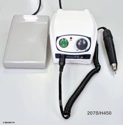Frezarka do paznokci STRONG 207S/H450 SAESHIN – profesjonalna frezarka podologiczna, 80W, 45 000 obr./min