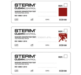 Test kontroli mycia maszynowego STERIM CLEAN Control CCS100, 100 szt. – do myjni-dezynfektorów i myjek ultradźwiękowych