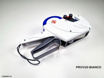 Metkownica medyczna 2-rzędowa PRINTEX V20 do etykiet STEAM 26x16R, dokumentacja sterylizacji, PRV/V20 BIANCO