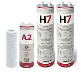 Zestaw filtrów do demineralizatora TECHNICAL 5 PLUS Hydrolab – prefiltr, filtr węglowy, filtry jonowymienne