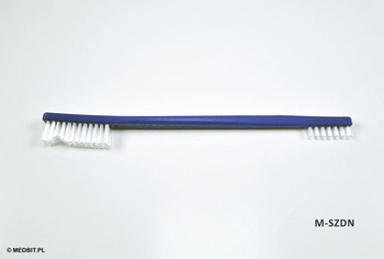 Szczotka dwustronna do czyszczenia narzędzi z miękkim nylonowym włosiem, sterylizowana w autoklawie, 17,8 cm – MEDBIT.PL